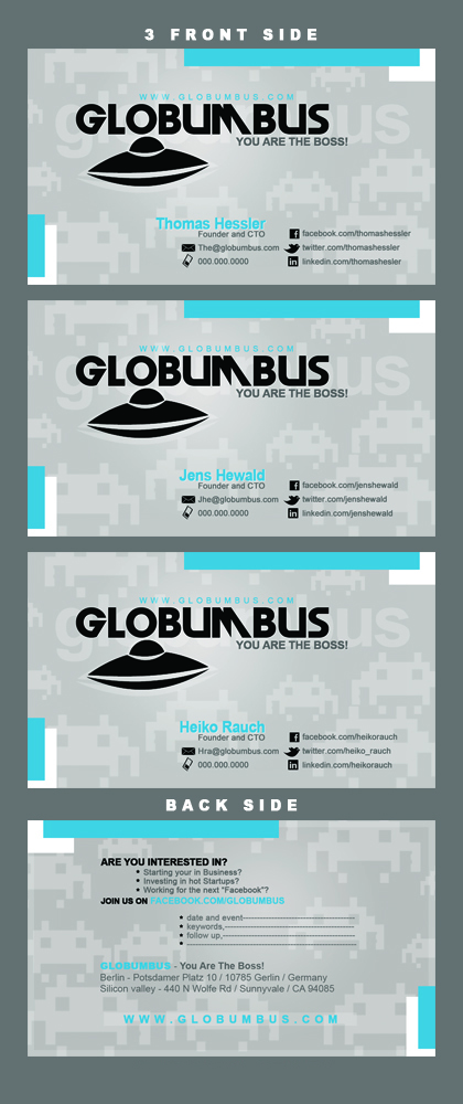 Visitenkarten-Design von diRtY.EMM für Globumbus | Design #369877