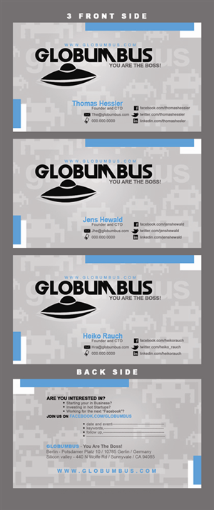 Diseño de Tarjeta de Presentación por diRtY.EMM para Globumbus | Diseño: #369877