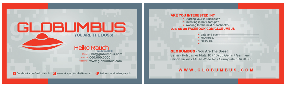 Visitenkarten-Design von diRtY.EMM für Globumbus | Design #374049