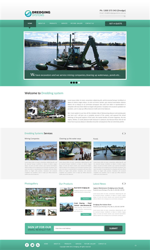 Web Design par pb pour Dredging Systems | Design : #1710174