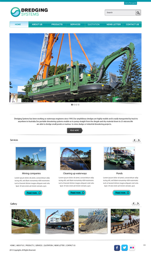 Web Design par pb pour Dredging Systems | Design : #1710178