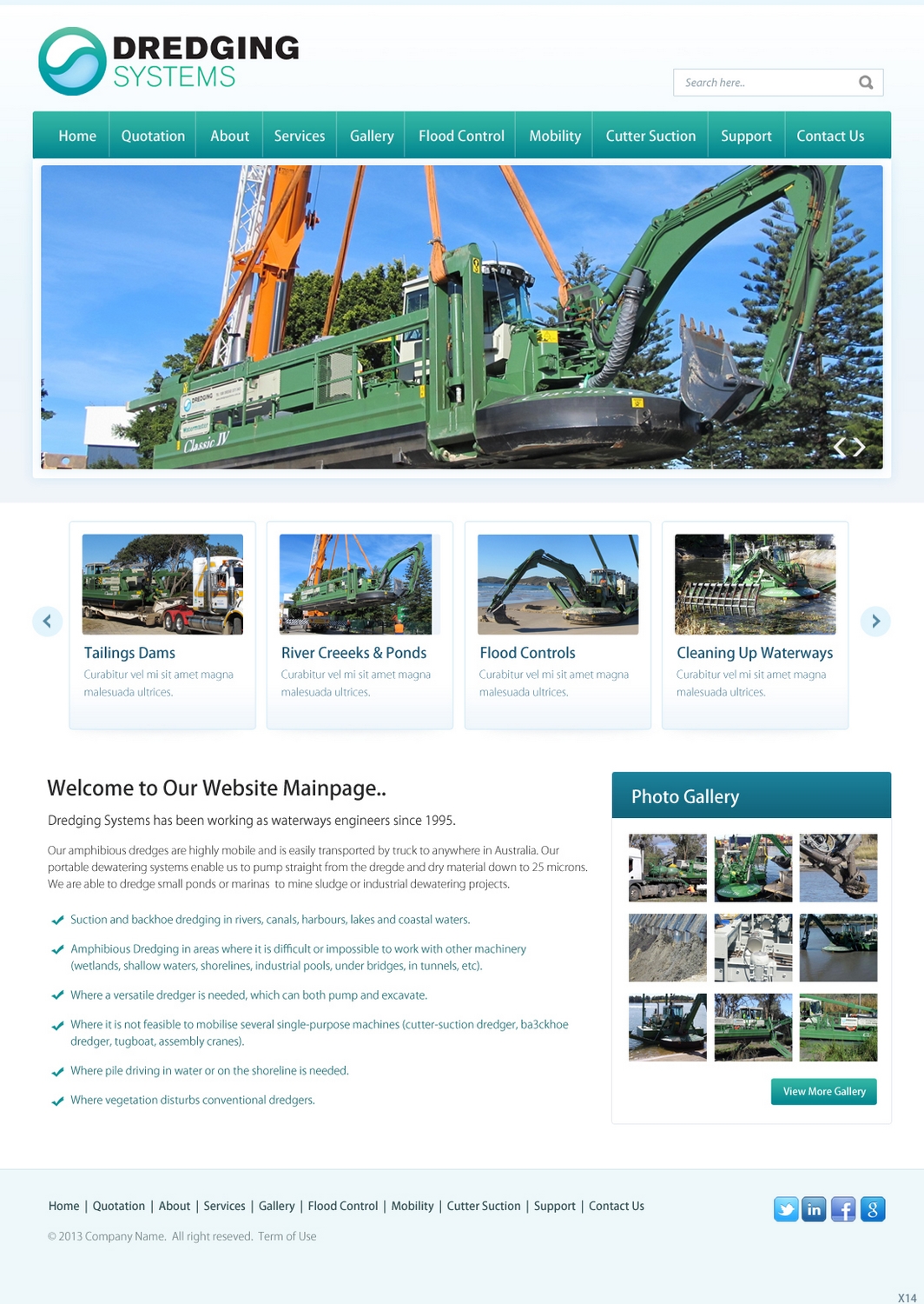 Web Design by pb for Dredging Systems | Design #1710180