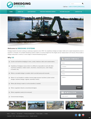 Web Design par pb pour Dredging Systems | Design : #1710181