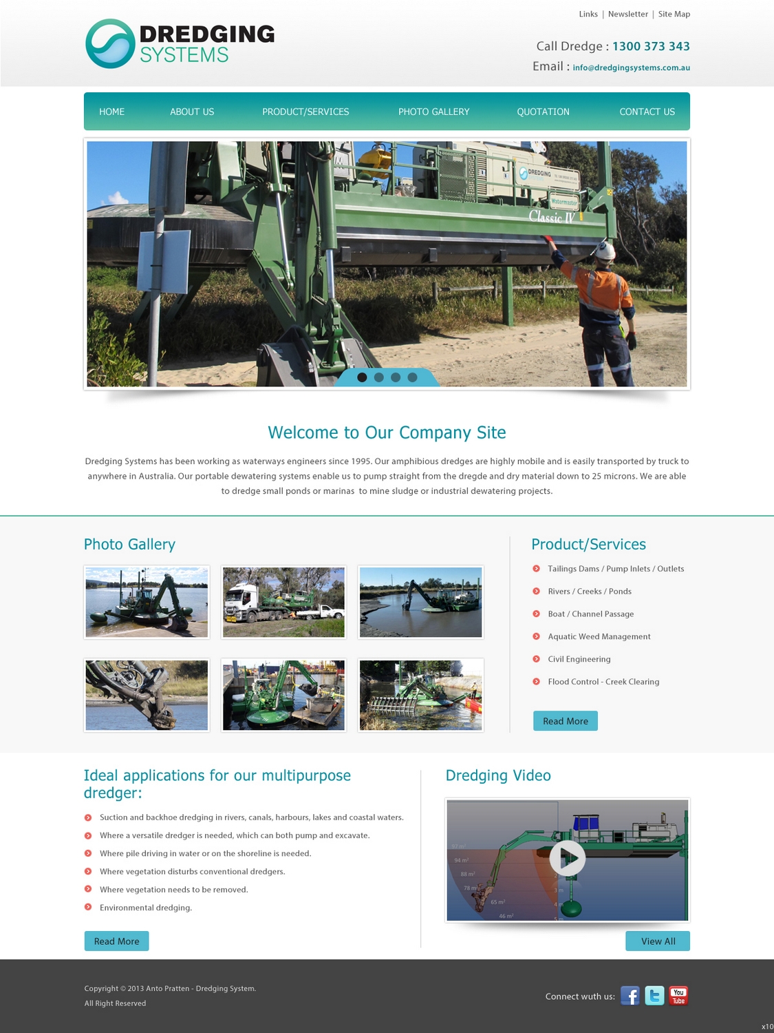 Web Design par pb pour Dredging Systems | Design : #1718087