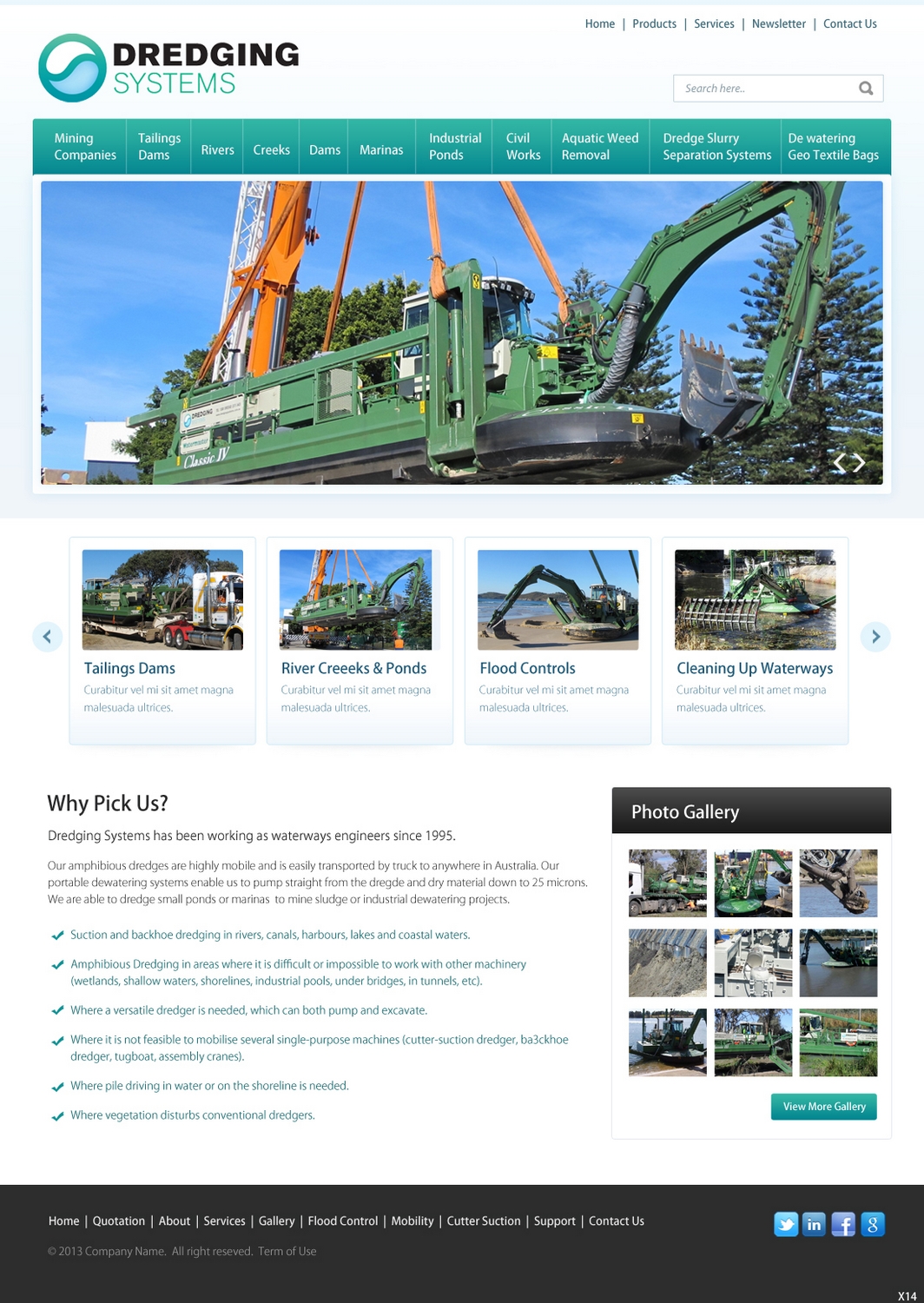 Web Design par pb pour Dredging Systems | Design #1718091