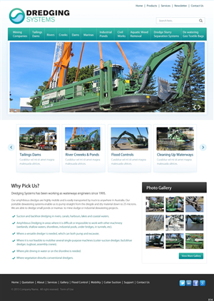 Web Design par pb pour Dredging Systems | Design : #1718091