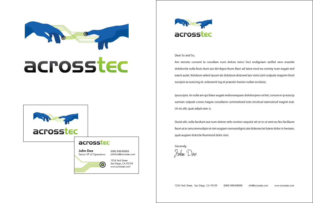 Stationery Design by Ali Hawley for Acrosstec | Design #10394
