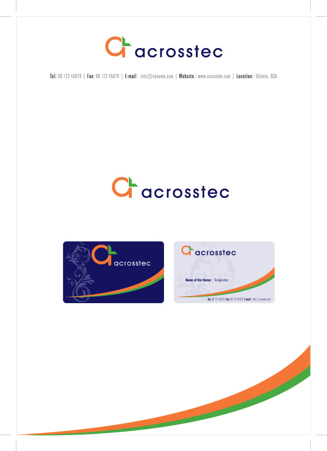 Stationery Design by Khaleelullah Chemnad for Acrosstec | Design #10313