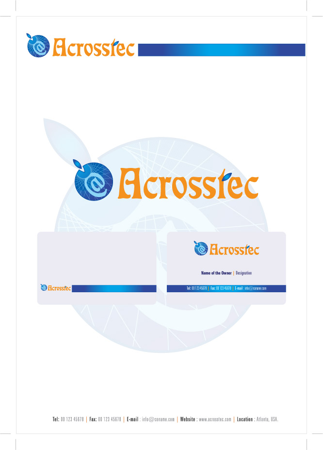 Stationery Design by Khaleelullah Chemnad for Acrosstec | Design #10322