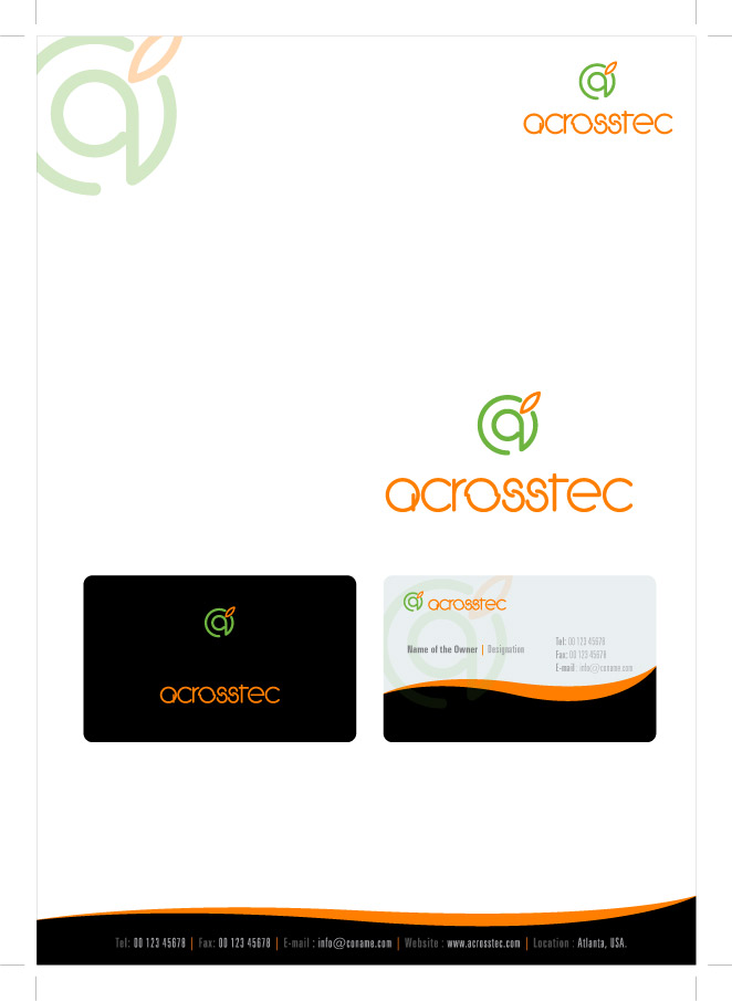 Stationery Design by Khaleelullah Chemnad for Acrosstec | Design #10328