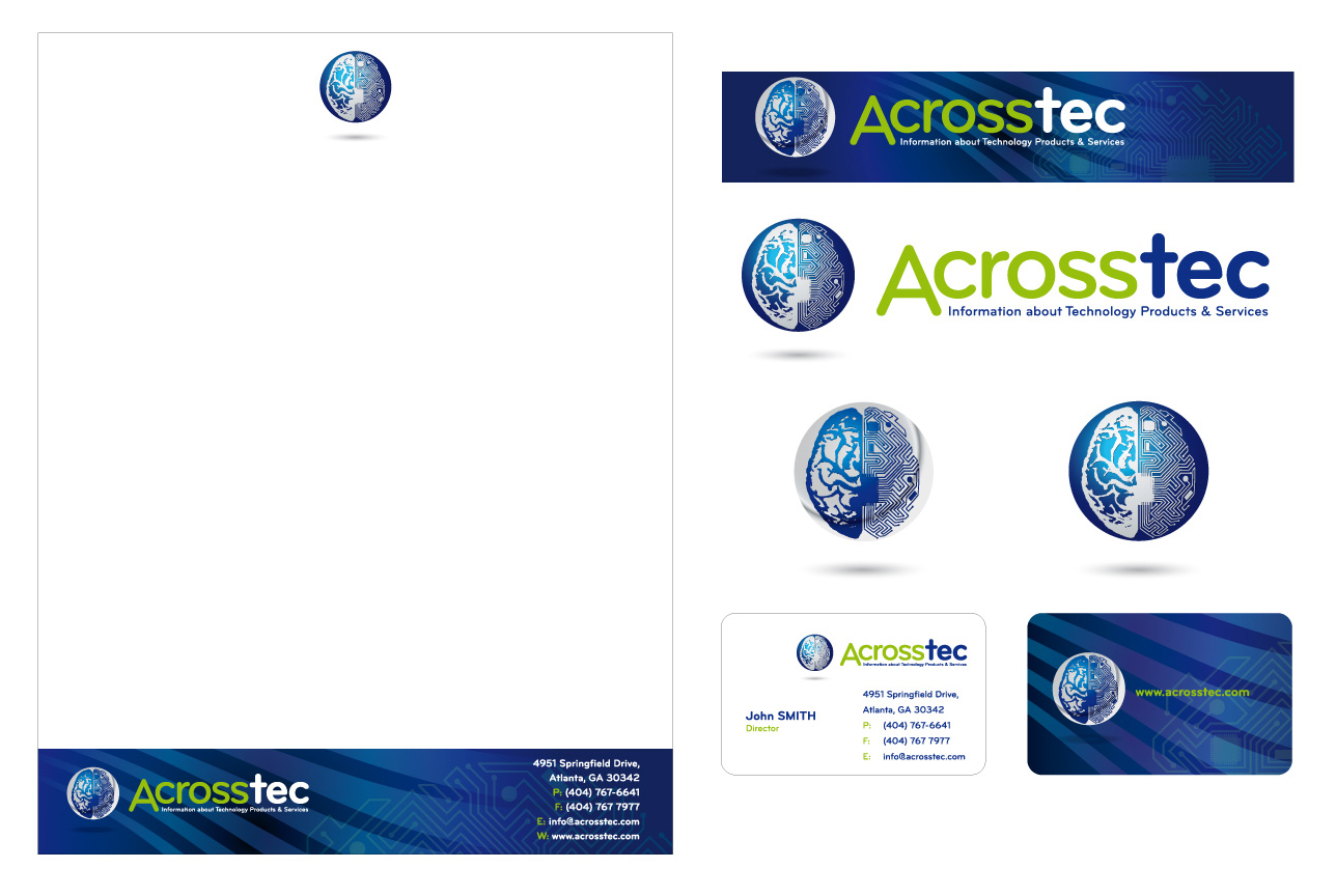 Stationery Design by S.R.Graphic Design for Acrosstec | Design #9832