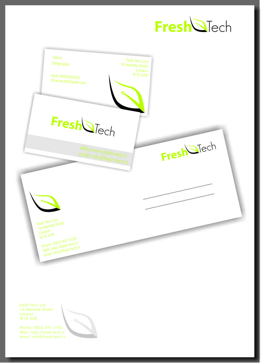 Schreibwaren-Design von Ritesh Singh für Fresh Tech Ltd | Design #346219