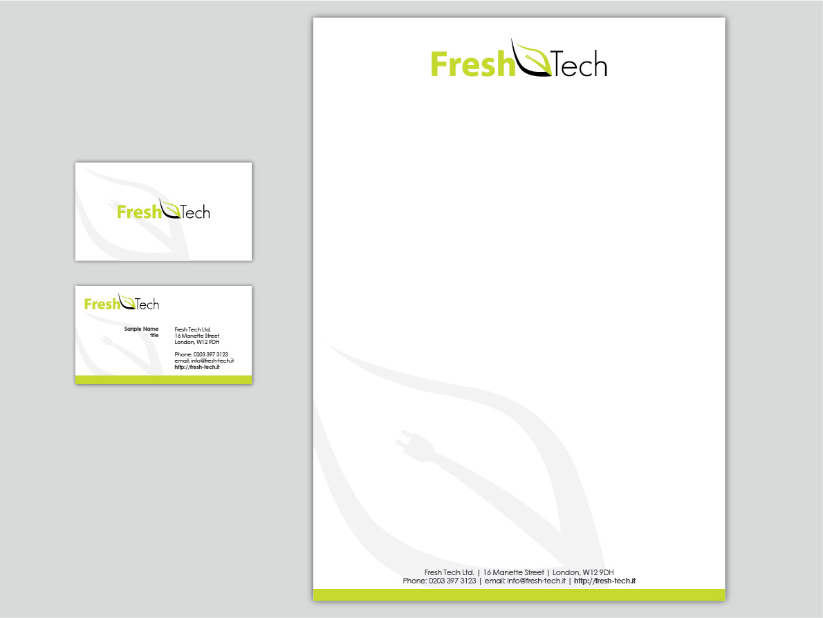 Stationery Design by Darina Stoianova for Fresh Tech Ltd | Design #347111