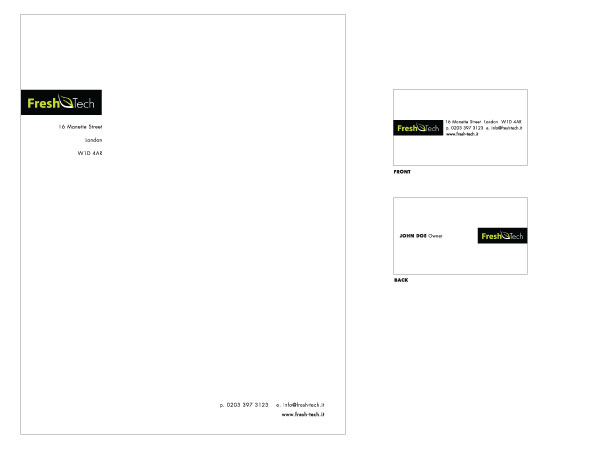 Schreibwaren-Design von one44 Design Studio für Fresh Tech Ltd | Design #345128