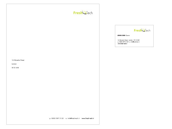 Design de Papeterie par one44 Design Studio pour Fresh Tech Ltd | Design #345133