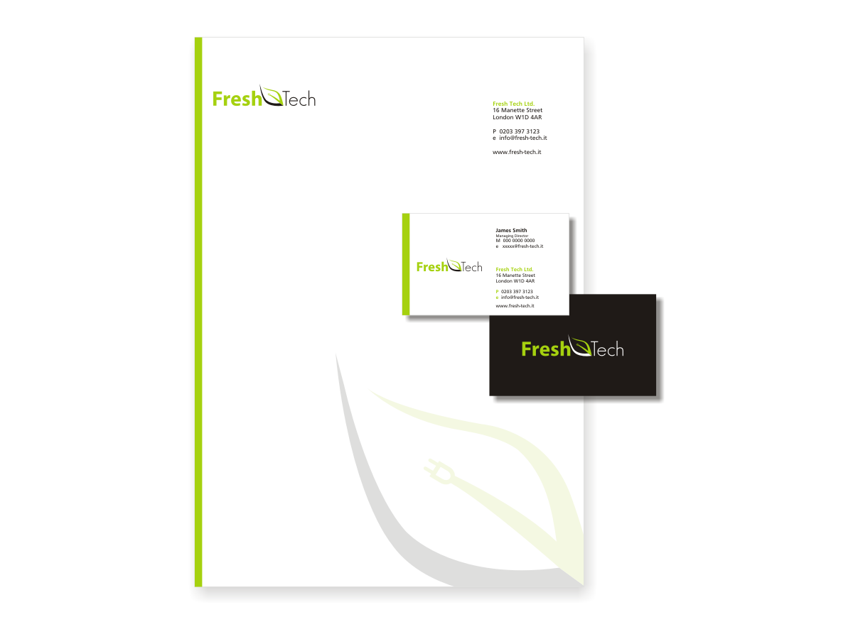 Diseño de Papelería por mag wong para Fresh Tech Ltd | Diseño #349896