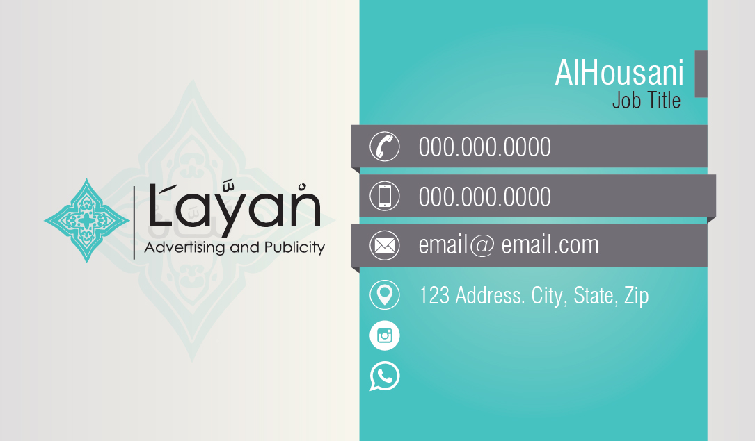 Business Card Design by Jackie Morrison for AlHousani | Design #6584231