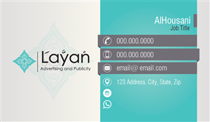Business Card Design by Jackie Morrison for AlHousani | Design: #6584231
