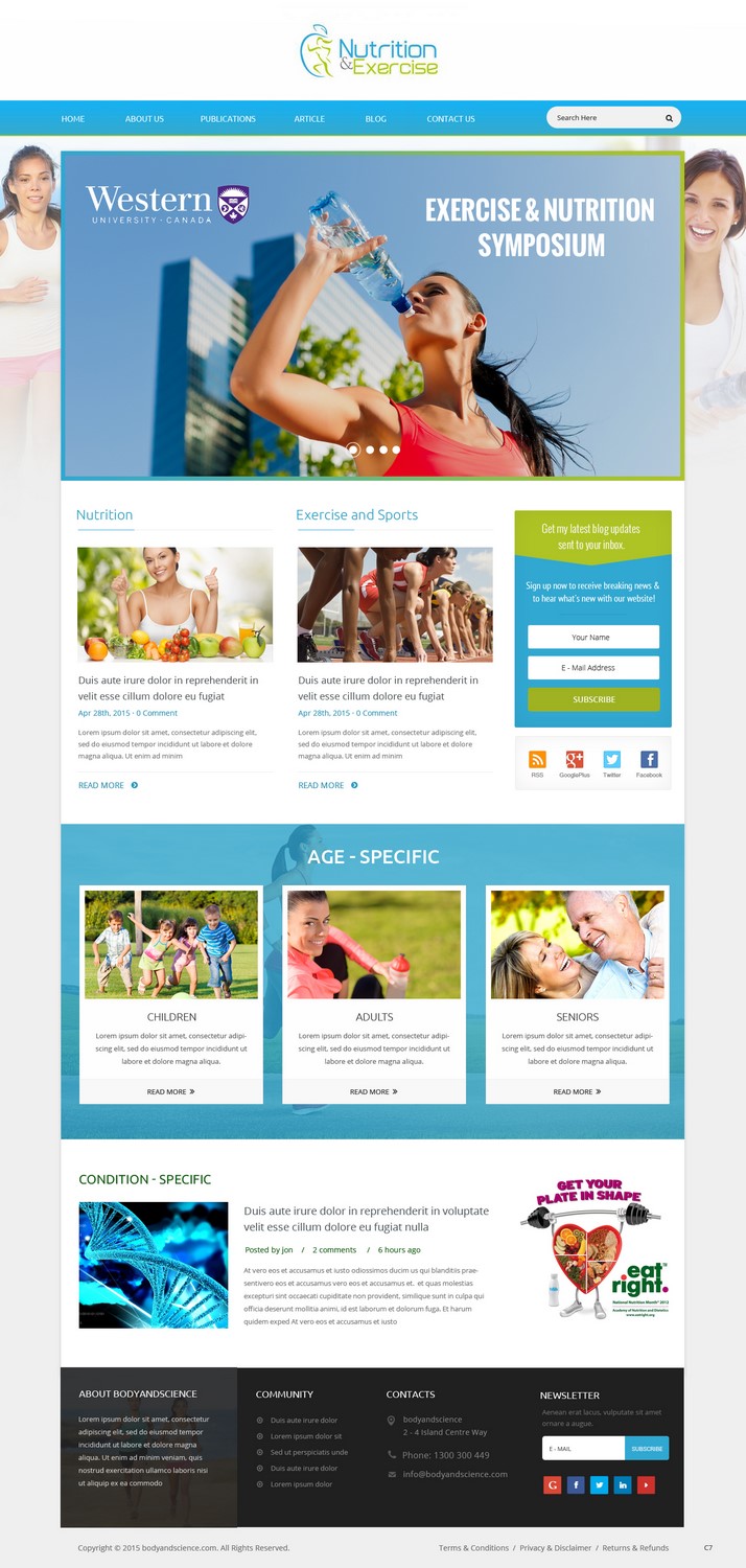 Diseño Web por pb para Functional Nutrition International Pty. Ltd. | Diseño #6611488