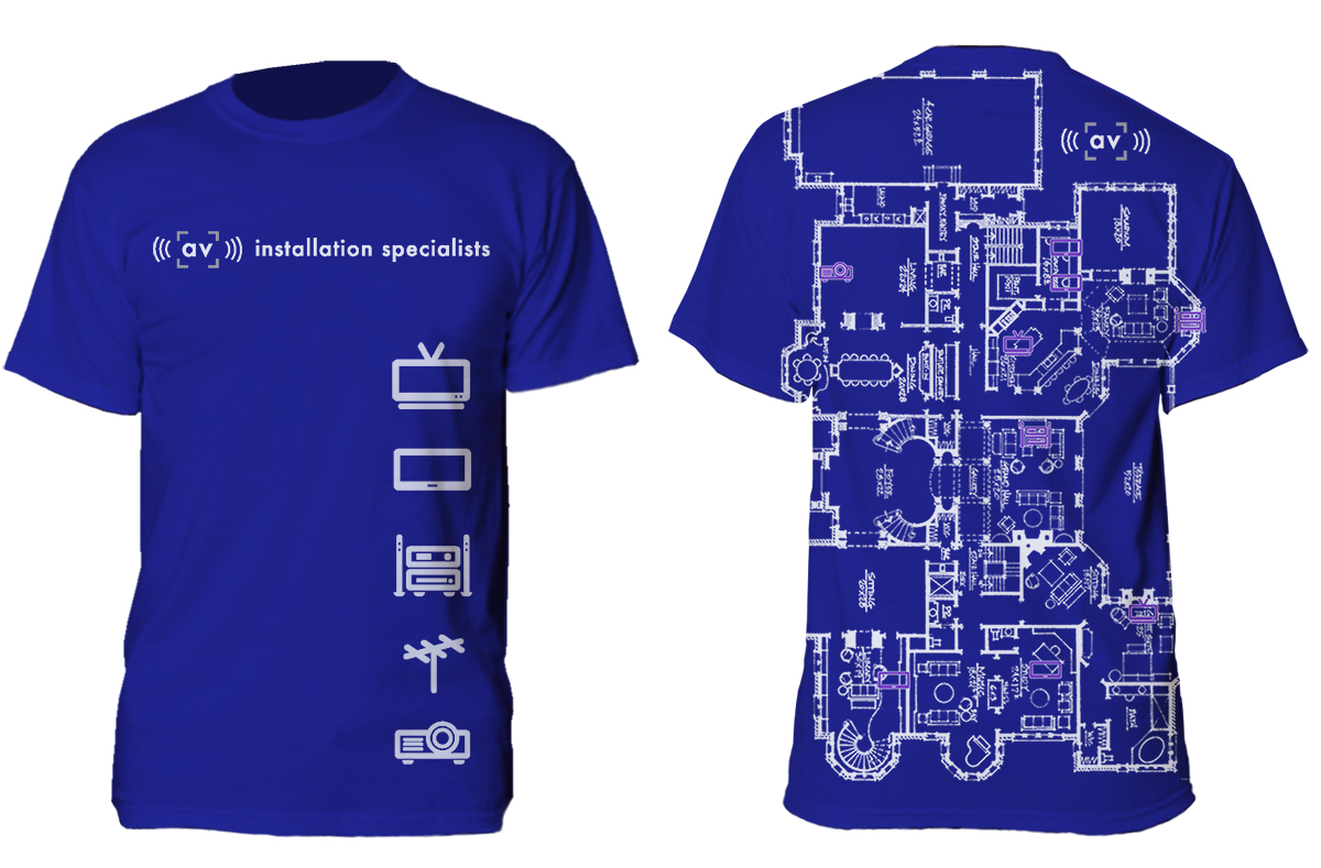 T-Shirt-Design von Orion Designs für AV Installation Specialists | Design #6553396