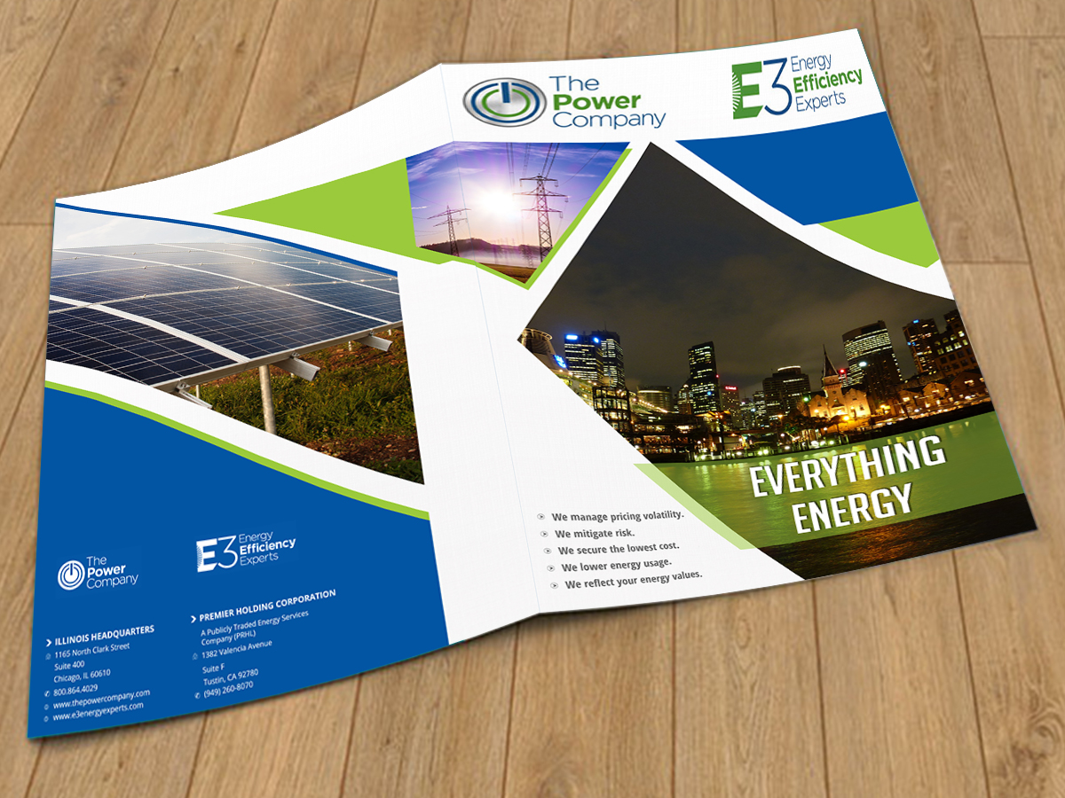 elegant playful it company brochure design for the power company