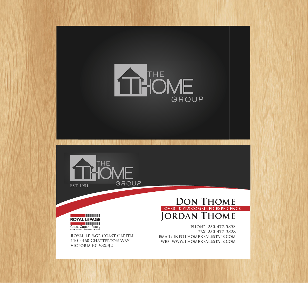 Visitenkarten-Design von railaine für The Thome Group  | Design #6628331