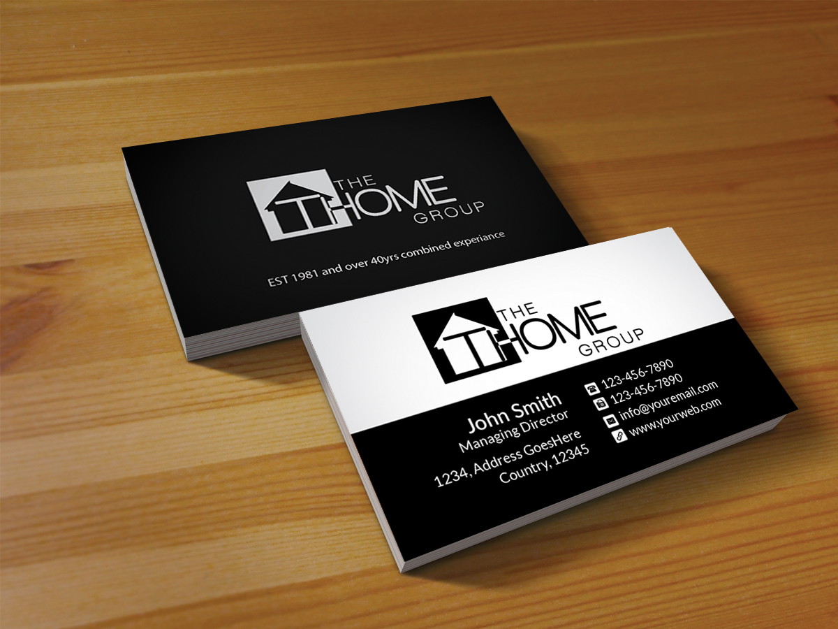 Visitenkarten-Design von Creations Box 2015 für The Thome Group  | Design #6560738