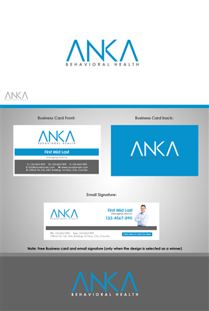 Logo Design by Moustache-Graphics for Anka Behavioral Health, Inc. | Design: #6554697