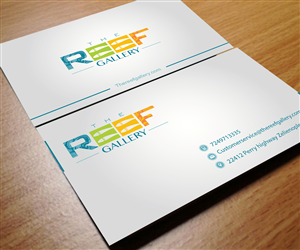 The reef gallery saltwater aquarium store business card | Design de Carte de Visite par Aaaron