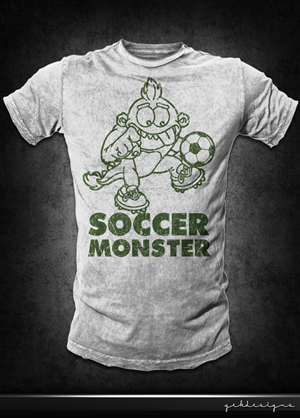 Soccer Monster T-Shirt Design for Soccer Apparel Business