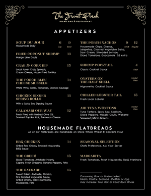 Menu Design by Raywind for Wescott Enterprises LLC | Design: #6566050
