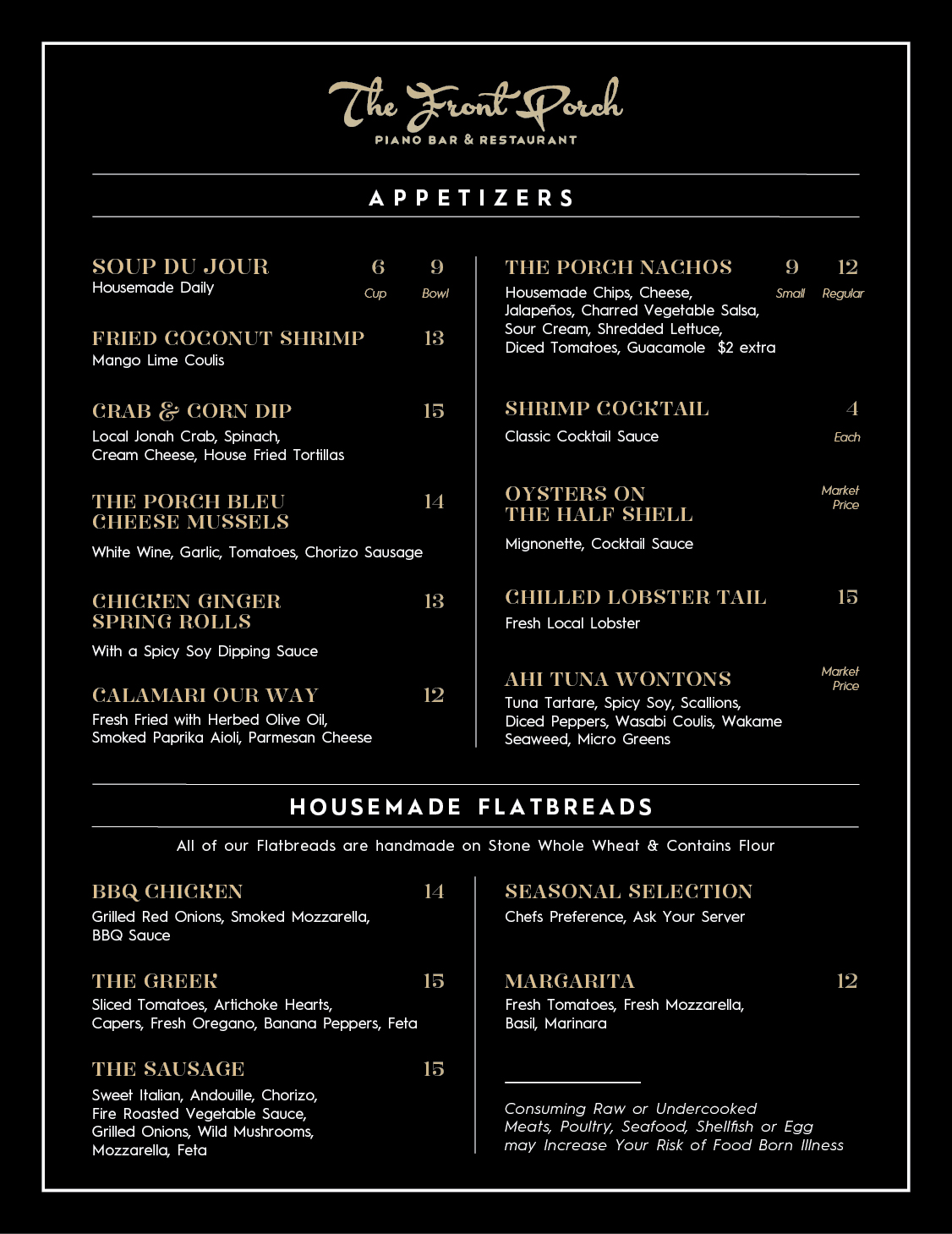 Menu Design by Raywind for Wescott Enterprises LLC | Design #6567082