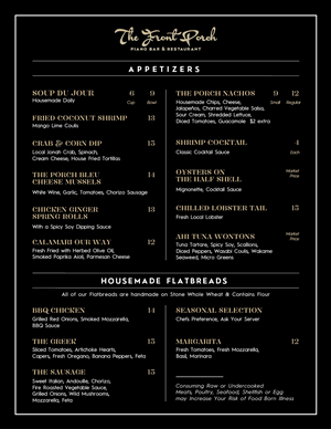 Menu Design by Raywind for Wescott Enterprises LLC | Design: #6567082