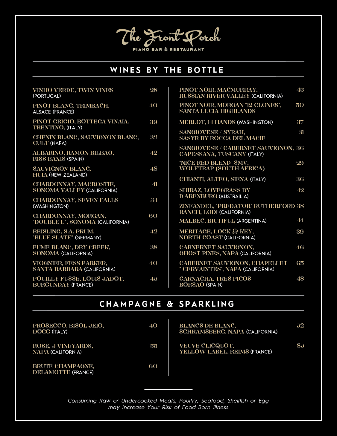 Menu Design by Raywind for Wescott Enterprises LLC | Design #6567102