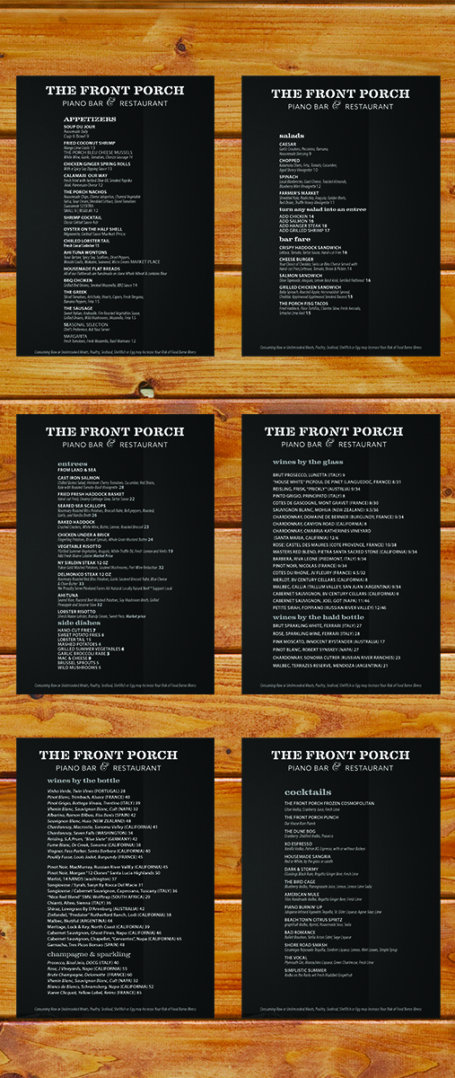 Menu Design by Venus L. Penaflor for Wescott Enterprises LLC | Design #6569548