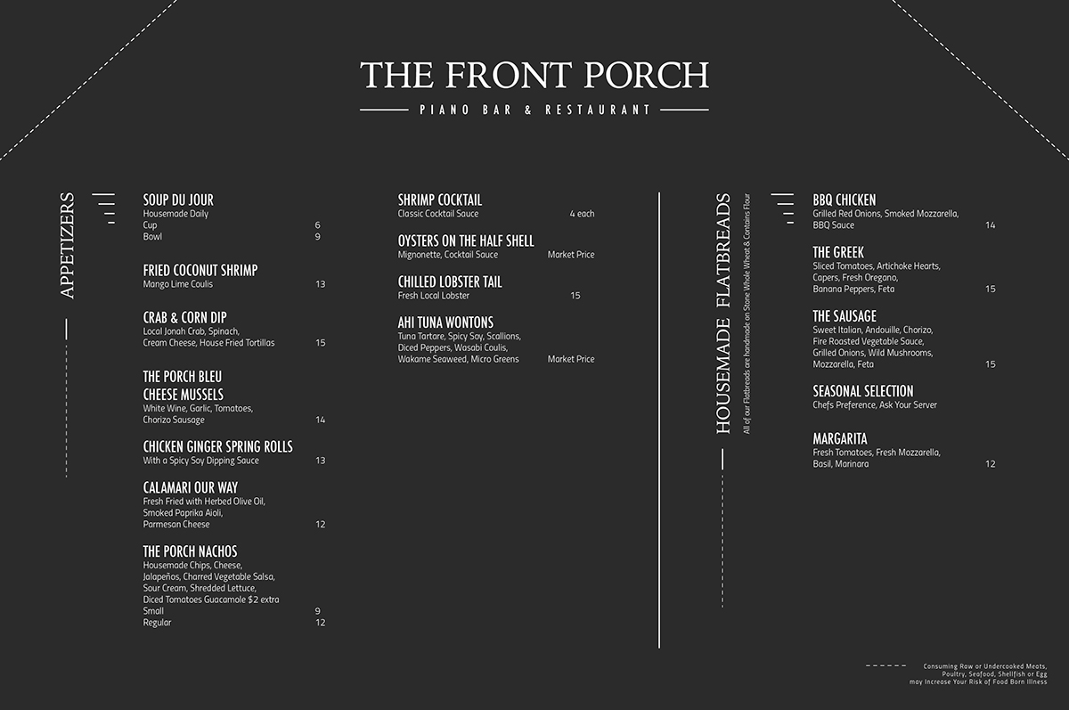 Menu Design by dongkrak studio for Wescott Enterprises LLC | Design #6566821