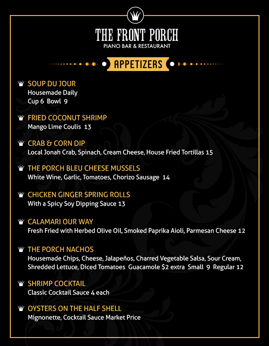 Menu Design by Best Design Hub for Wescott Enterprises LLC | Design #6565016