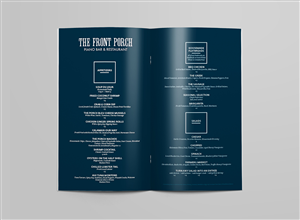 The Front Porch Piano Bar & Restaurant MENU RE-Design