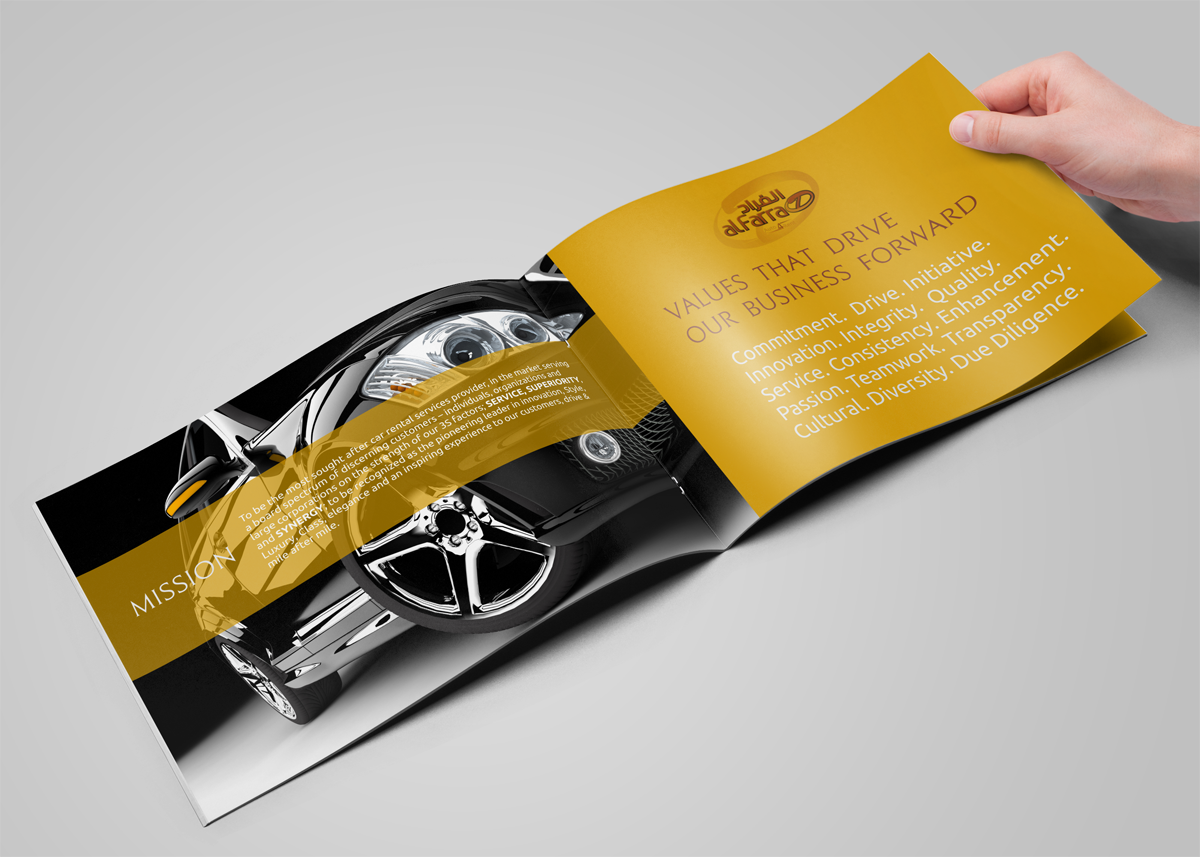 Brochure Design by lookedaeng for Al Farrad Car Rental Co. | Design: #6587550