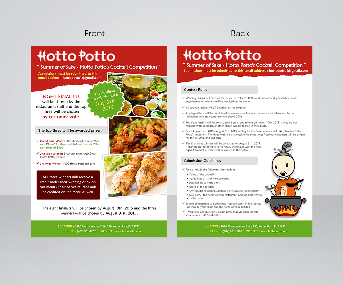 Design de Flyer par anushka_snigdha pour Hotto Potto | Design #6589285
