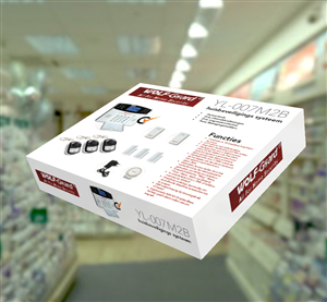 Packaging box for security system.