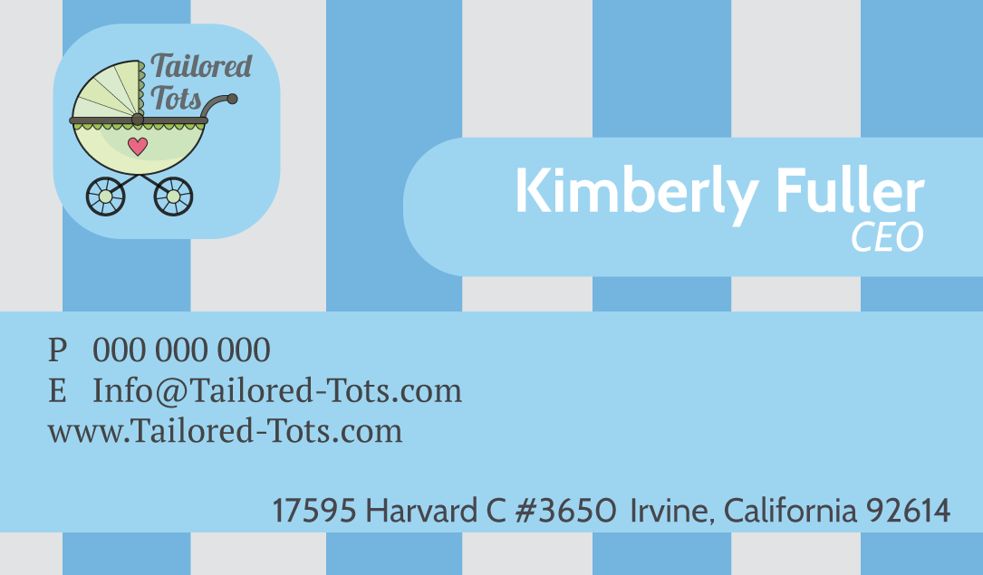 Business Card Design by Rodrigo Angeli for Tailored Tots | Design #6569886