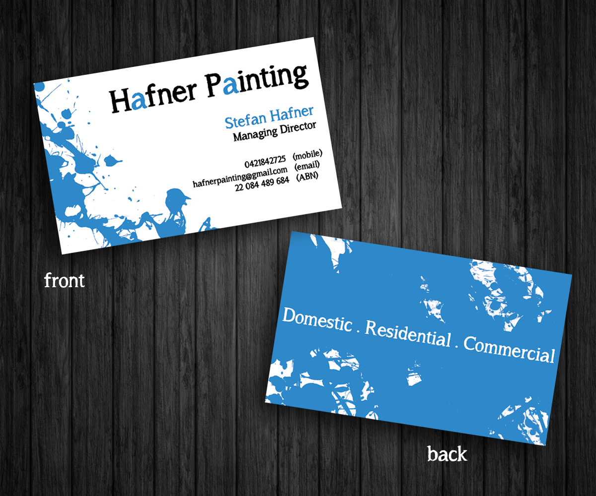 Design de Carte de Visite par frogbaba pour Hafner Painting | Design #2013918
