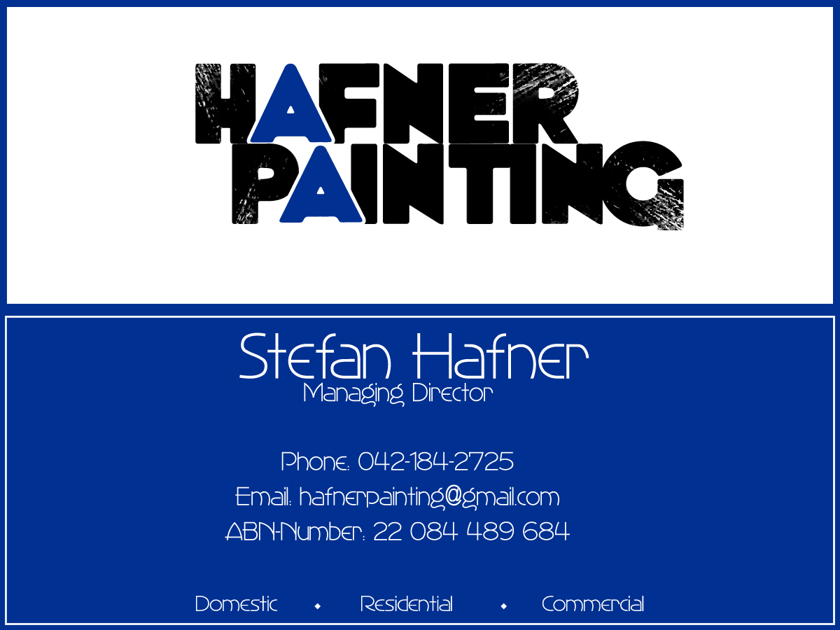 Design de Carte de Visite par Eric Graziano pour Hafner Painting | Design #2012191