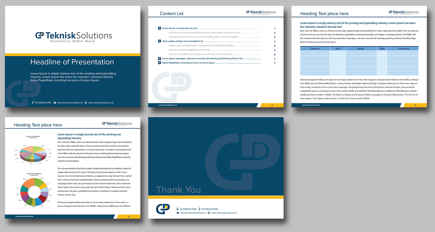 PowerPoint-Design von kousik für GP Teknisk Solution | Design #6652260