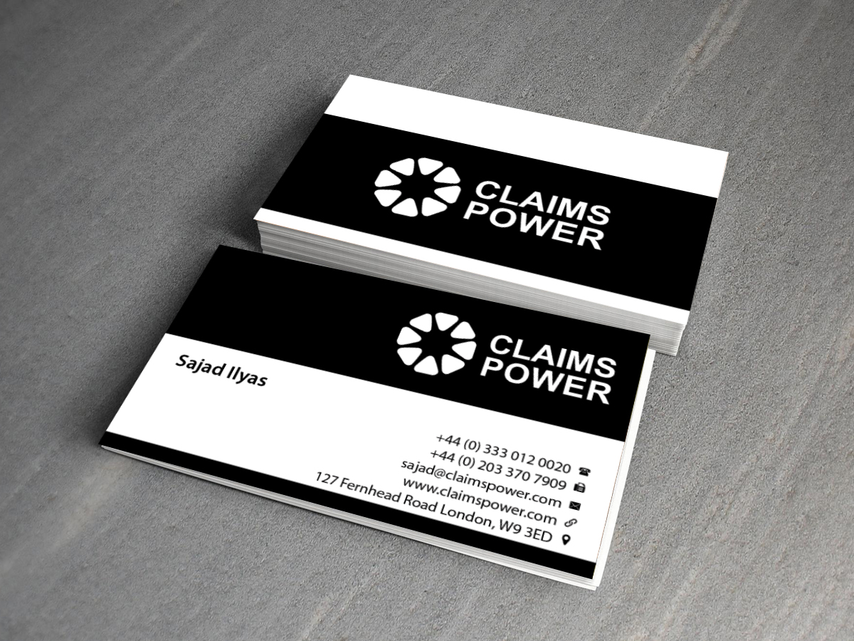 Business Card Design by Creations Box 2015 for Claimspower | Design #6613257