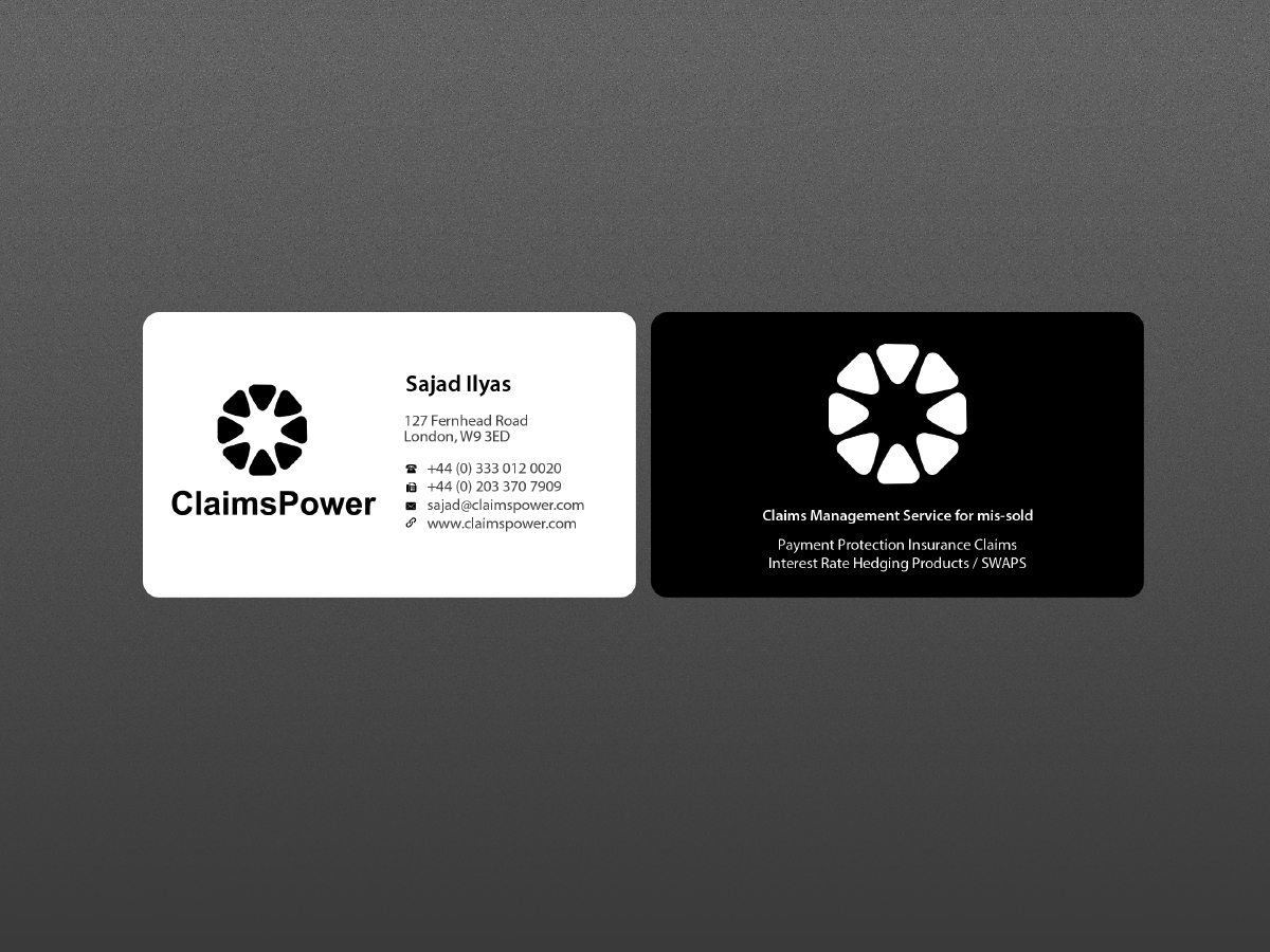 Business Card Design by Creations Box 2015 for Claimspower | Design #6613263