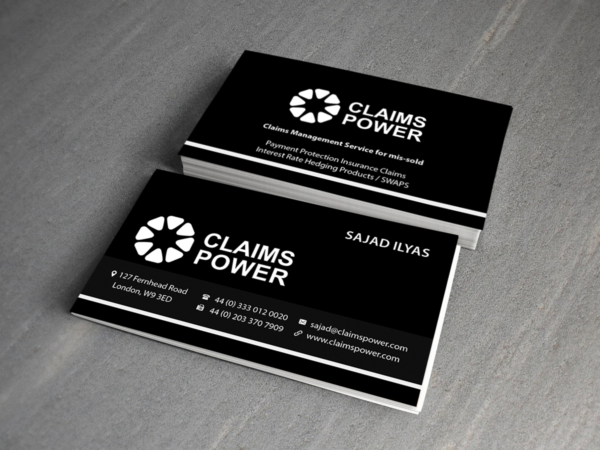 Business Card Design by Creations Box 2015 for Claimspower | Design #6613286