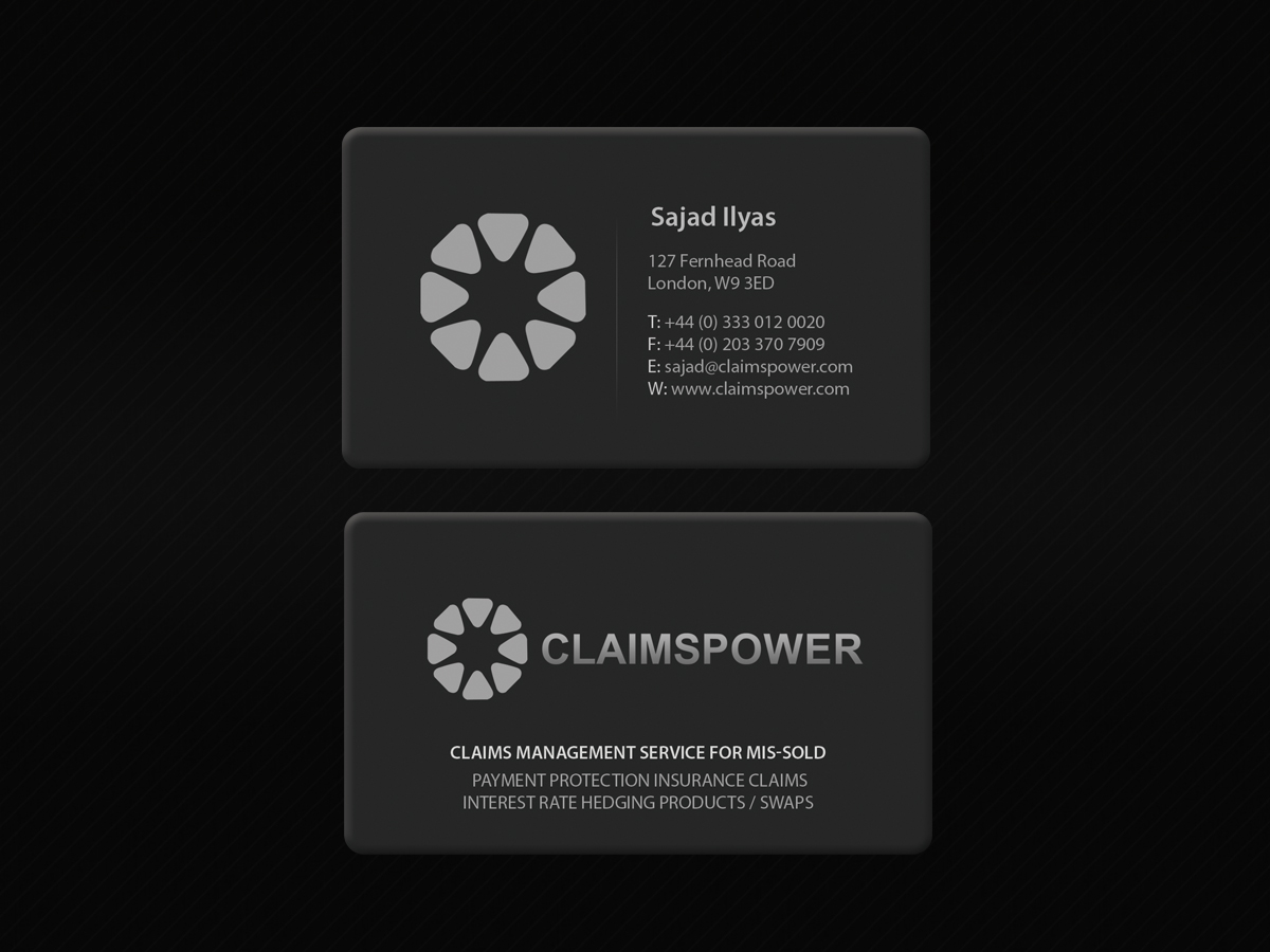 Business Card Design by Creations Box 2015 for Claimspower | Design #6636899