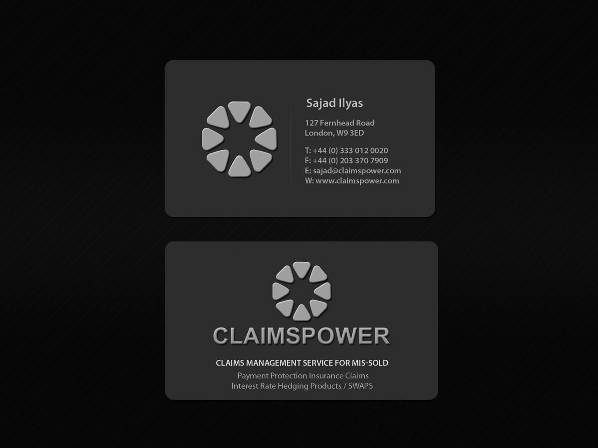 Business Card Design by Creations Box 2015 for Claimspower | Design #6636902